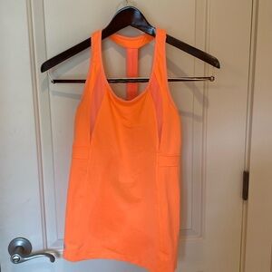 Athleta orange exercise tank top